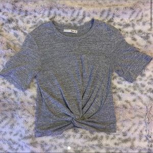 wilfred free aritzia grey tie up t-shirt!